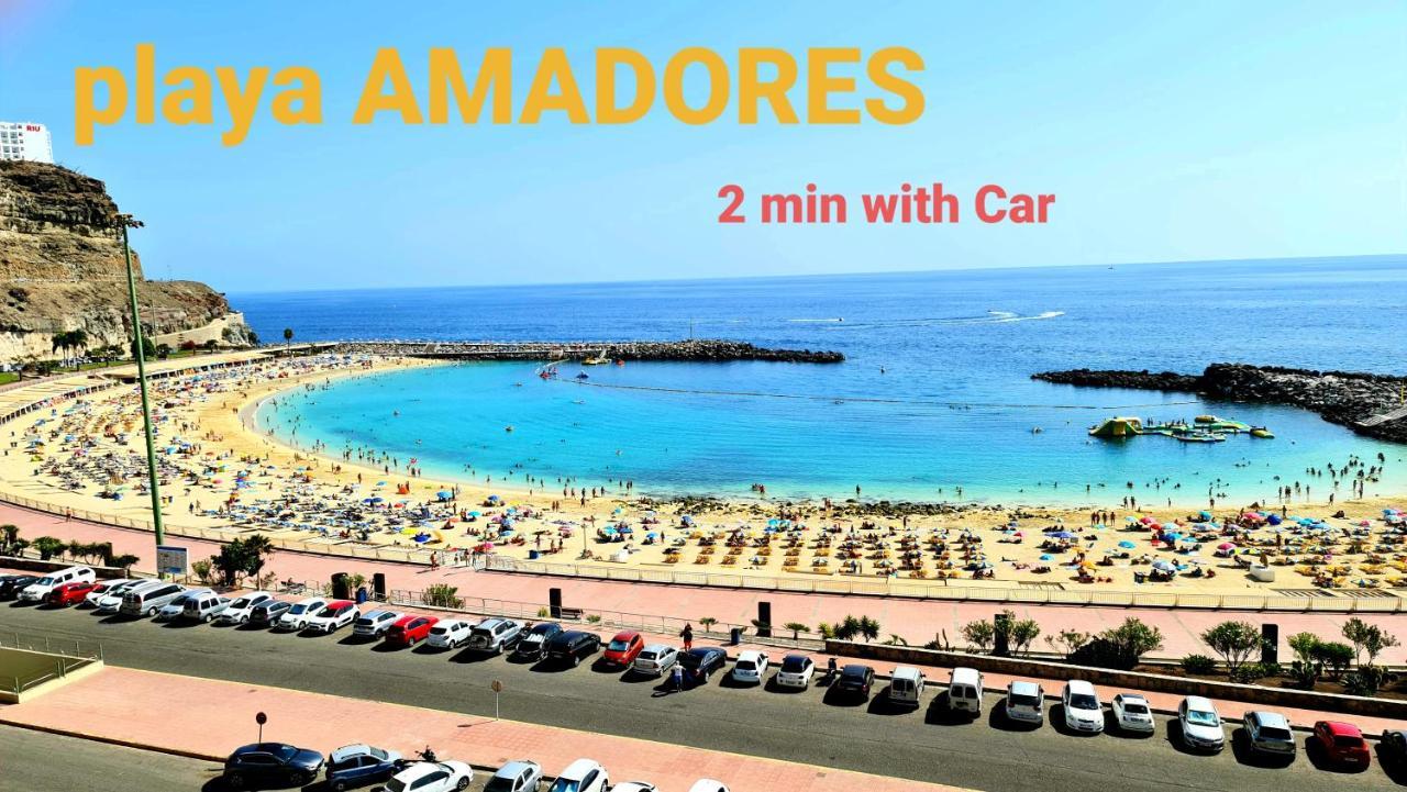 Deluxe 3 Rooms74M2,2Air Condit 2Tv Seaview On Amadores,2 Heatpools, Parking, 600 Mb,Dishwasher,2Lift,,3 Beaches Playa Del Cura  Luaran gambar