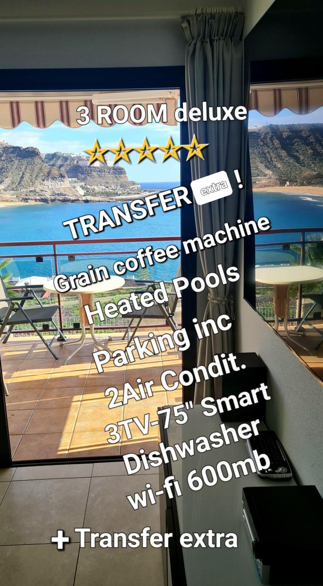 Deluxe 3 Rooms74M2,2Air Condit 2Tv Seaview On Amadores,2 Heatpools, Parking, 600 Mb,Dishwasher,2Lift,,3 Beaches Playa Del Cura  Luaran gambar